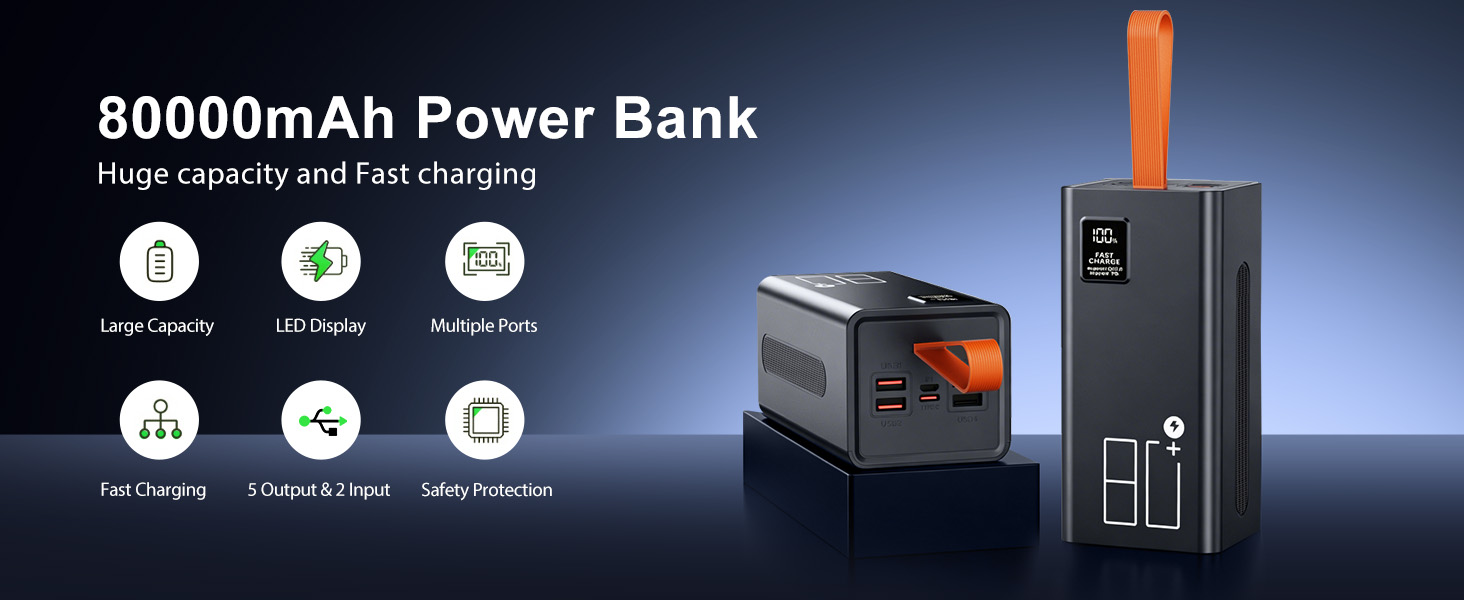 80000mAh power bank