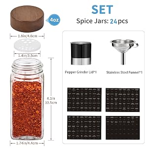 Glass Spice Jars