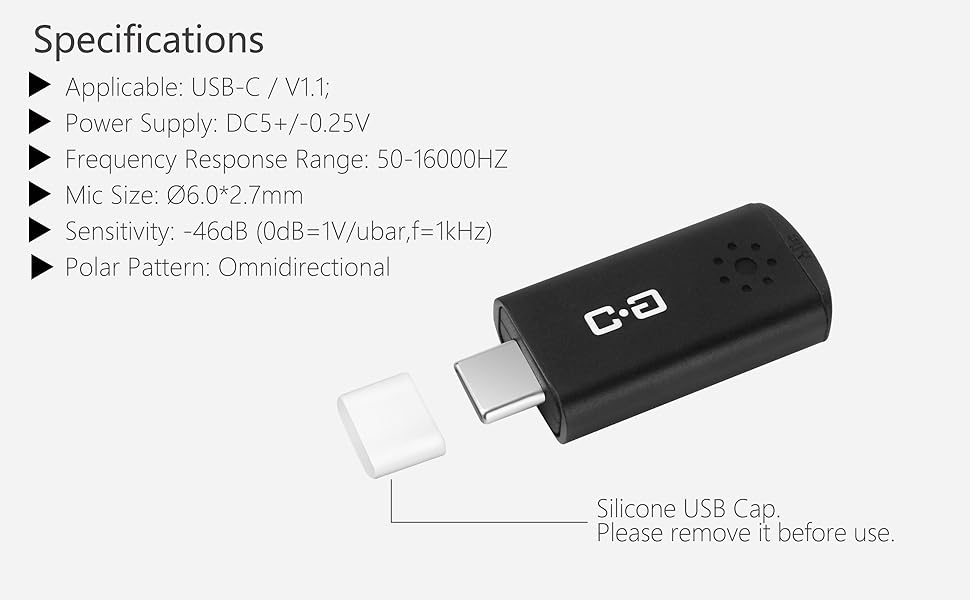 USB C Microphone for Mac mini - Specification