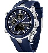 Gosasa Men's Large Face Analog Digital Watch 5 ATM TPU Strap | Large Face Analog Digital Men’s Sp...