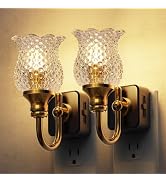 L LOHAS LED Night Lights Plug into Wall, 2 Pack 3000K Soft White LED Floral Night Lights with Aut...