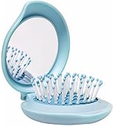 Arthaxi Mini Hair Brush with Mirror for Purse, Travel Hairbrush for Teen Girls, Small Compact Mir...