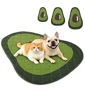 LOOBANI Dog Cooling Mat 38"x50"- Cute Avocado Design Cooling Mat for Dogs (Cool & Warm Side), Wat...