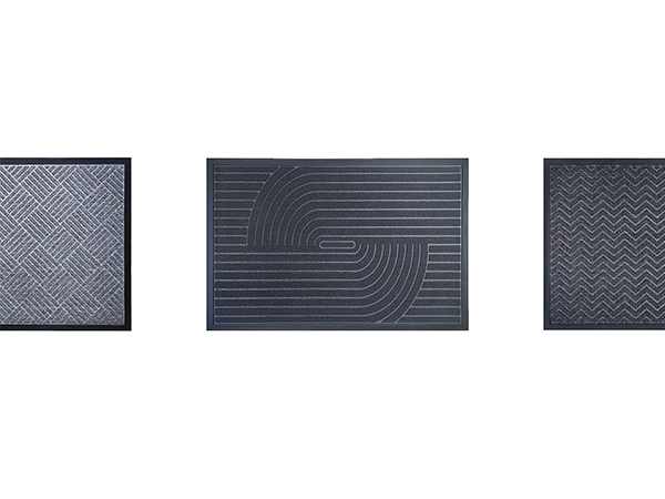Door mat design display: woven, nebula and fold line