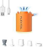 FLEXTAILGEAR Camping Air Pump with Camping Light, Air Pump for Inflatables, Portable Air Mattress...