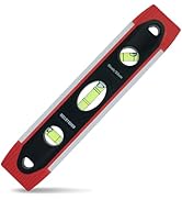 MELOTOUGH 9 Inch Torpedo Level Magnetic,Small Leveler Tool,Spirit Level with 45/90/180 Bubbles,V-...