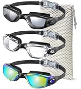 NSSIW Swim-Goggles-Adult Goggles-Swimming-men and Women: Anti Fog No Leak and Ultra-wide Field of...