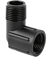 FoxRose 10 Pieces Drip Irrigation Adapter Fittings, 1/2 Inch Female Pipe Thread x 1/2 Inch Male P...