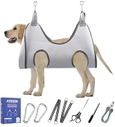 ATESON Pet Grooming Hammock Harness for XL Large Dogs Nail Trimming, Dog Sling for Cutting Nails,...