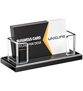 Uniclife Acrylic Business Card Holder for Desk 1 Slot Clear Horizontal Business Card Stand for Me...