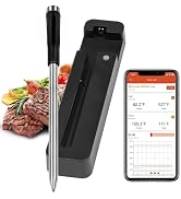 Wireless Smart Meat Thermometer for Grilling and Smoking, Bluetooth Food Cooking Thermometer Prob...