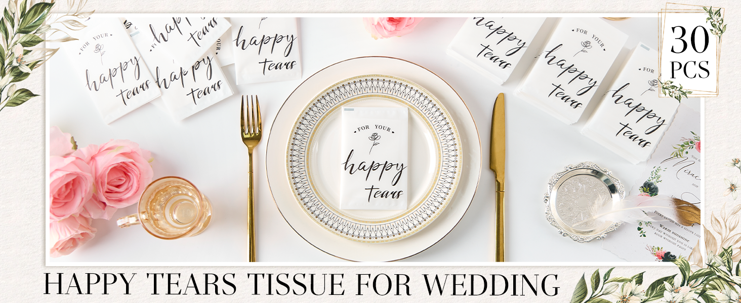 Happy Tears Tissues for Wedding