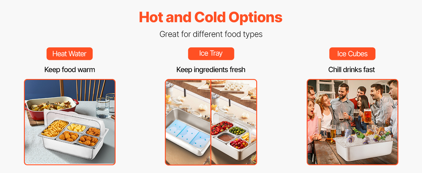 food serving display container