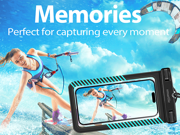 waterproof phone protector pouch iphone water case holder necklace under water park pool Vacation