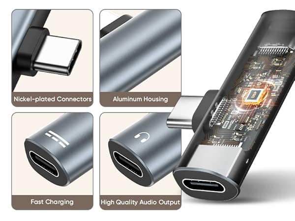 usb c audio and charging adapter