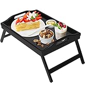 Bed Tray Table Folding Legs with Handles Breakfast Food Tray for Sofa,Bed,Eating,Drawing,Platters...