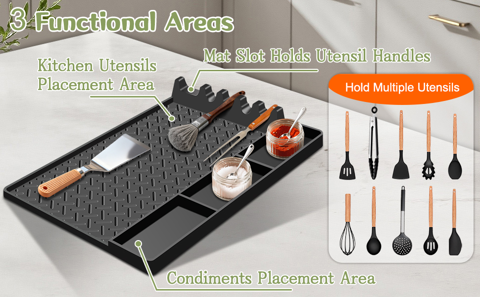 Spatula Mats for Outdoor Kitchen Counter