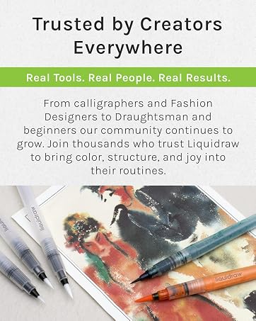 Liquidraw art supplies acrylic inks brush pens calligraphy kits painting sets drawing tools UK