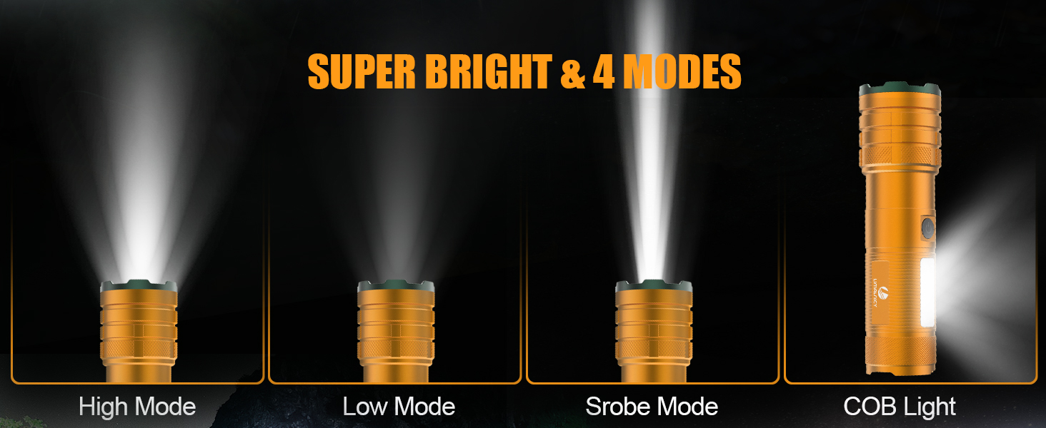 RECHARGEABLE FLASHLIGHTS HIGH LUMENS