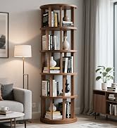 vie poetique Rotating Bookshelf Tower, Vertical Rotate Turning Spiral Corner Organizer, 360 Book ...