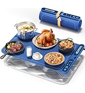 Gaiatop Food Warming Mat, Fast-Heating Silicone Electric Warming Tray with Heat Insulating Pad, 7...