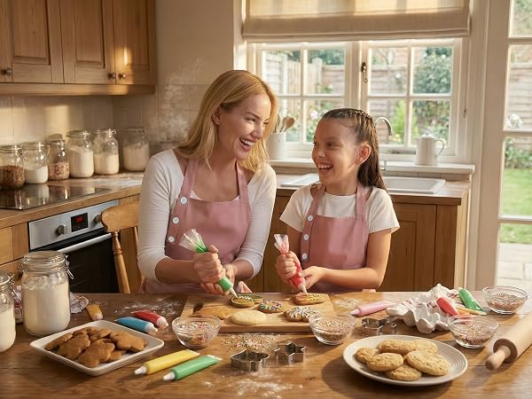 apron women and girl