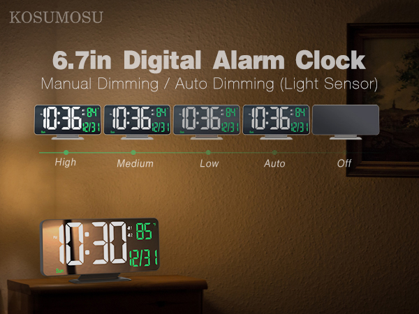 led clock with dimmer