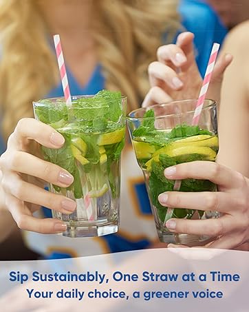 7.75 inch disposable paper straws