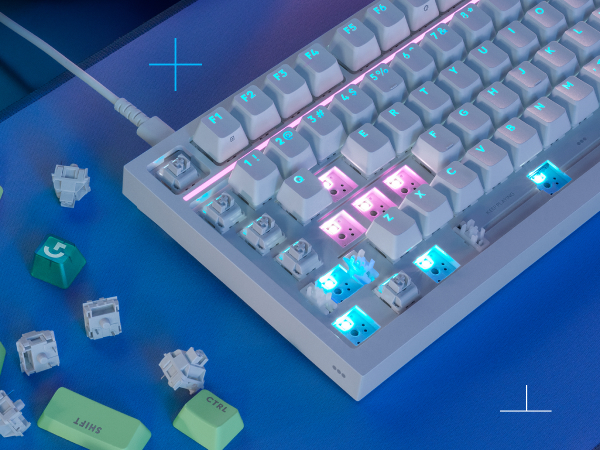 a white keyboard