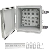 LuSumtly Electrical Box, Outdoor Waterproof Box IP67 Junction Box with Mounting Plate,ABS Plastic...
