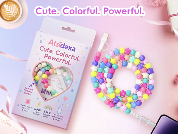 beaded charging cord