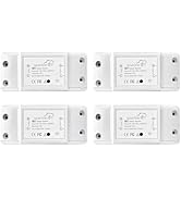 Heltec 4Pcs Smart WiFi Light Switch Smart Switch Apple HomeKit Compatible Timer Function 10A 2200W