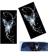 YAWUROU 2 PCS Car B Pillar Stickers, Waterproof Butterfly Design Automotive Door Pillar Decor Dec...