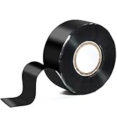 PackYard Self Fusing Silicone Tape 1 in x 16.4' Black Waterproof Rubber Leak Proof Sealing Silico...