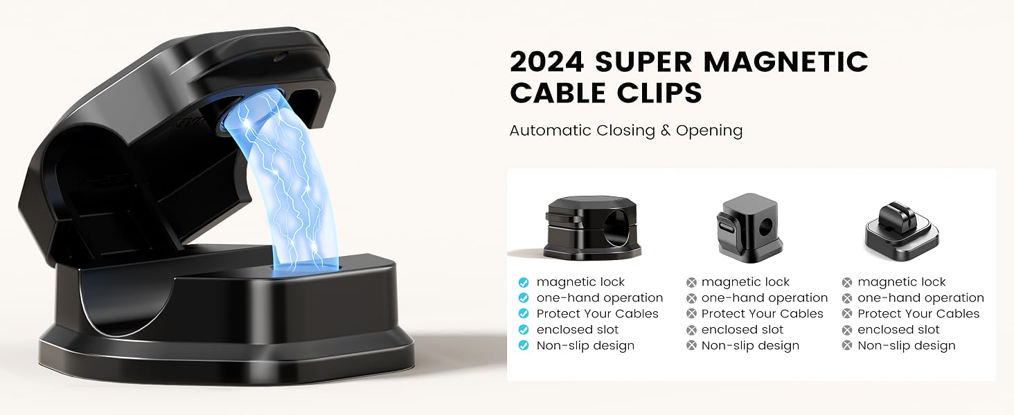 magnetic cable clips