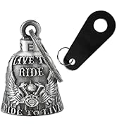 Colorful Motorcycle Bell with Hanger for Biker, Good Luck Biker Bells & Motorcycle Accessories, K...
