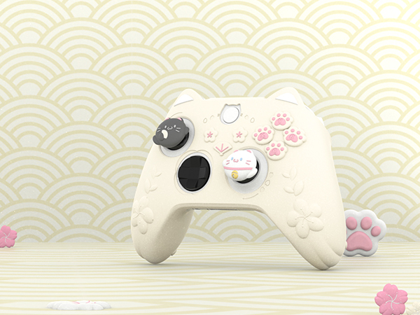 PlayVital Cherry Blossoms Kitten Protective Silicone Cover