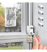 Window Locks(4 Sets), Window Locks for Up and Down Windows,Easy to Install Vertical & Horizontal ...