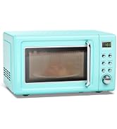 ARLIME Retro Microwave 0.7Cu.ft, 700 Watt Countertop Microwave with 5 Micro Power Defrost & Auto ...