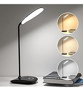 DEEPLITE Battery Operated Desk Lamp, LED Desk Light 3 Lighting Modes Stepless Dimming, Table Lamp...
