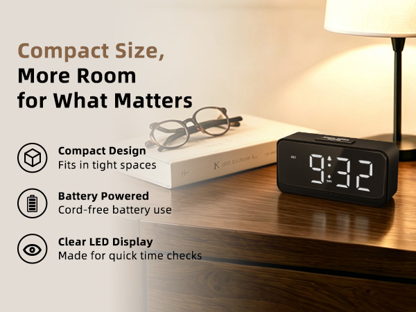 battery operated alarm clock