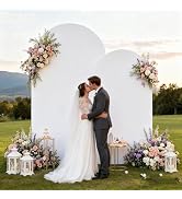 Socomi White Wedding Arch Backdrop Cover Spandex Fitted Stretchy Chiara Arches Stand Covers for B...
