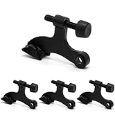 4 Pack Hinge Pin Black Door Stopper, Adjustable Heavy Duty Hinge Pin Door Stop with Black Rubber ...