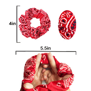 Cotton Bandana Print Scrunchies Hair Bands Scrunchy Hair Ties for Women Hair Elastics Ties