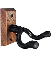 Onmiwod Guitar Wall Mount, Black Walnut Wood Guitar Hanger, U-Shaped Guitar Wall Hanger Mount, Gu...