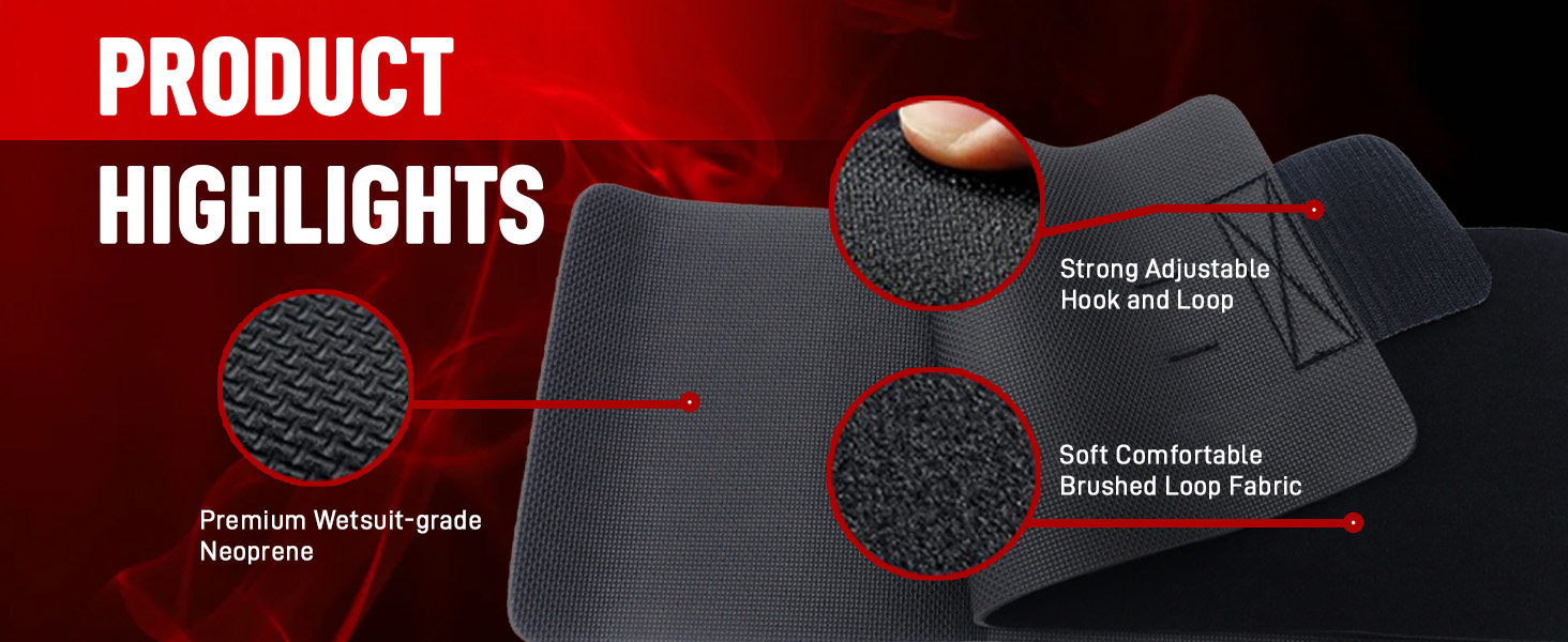 Our sweat band is crafted with strong hook and loop, wetsuit-grade neoprene and soft outer fabric