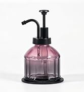 Komashr 8.5Oz Vintage Glass Bathroom Soap Dispensers with Black Pump, Refillable Kitchen Dish Soa...