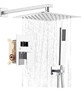 Elefloom 12 Inch Shower Systems With Rain Shower And Handheld, Shower Faucet Set, Shower Heads Wi...