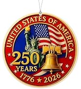 United States 250th Anniversary Decor – America 250 Years Patriotic Home Decor, 1776–2026 Commemo...