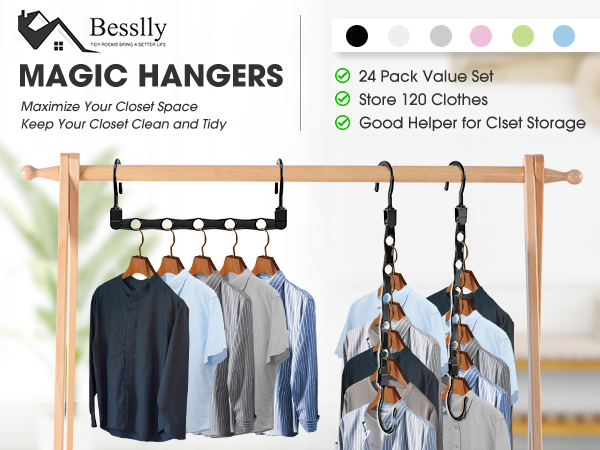 hangers space saving organizer saver clothes closet organization storage hanging